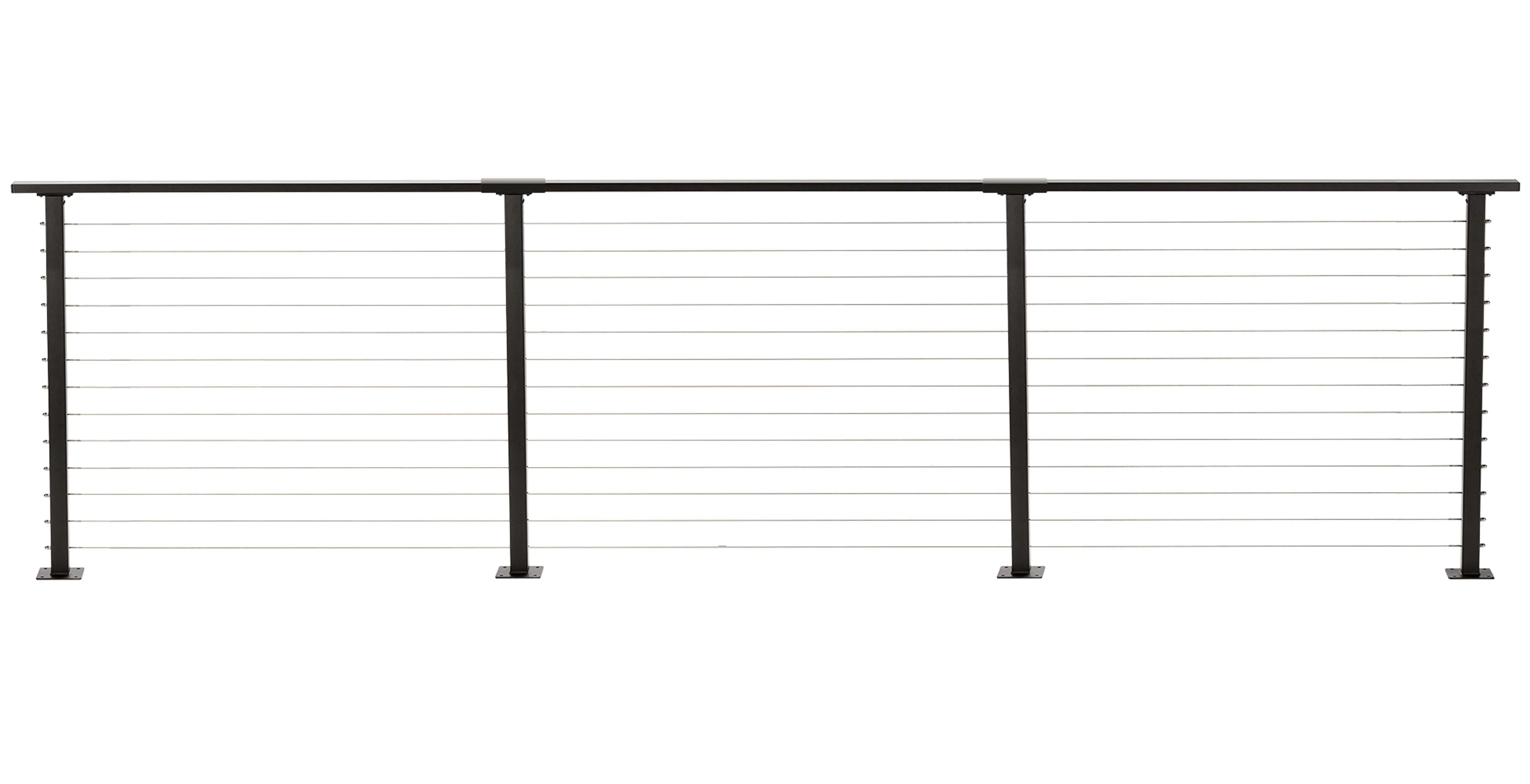 16 ft. Deck Cable Railing, 42 in. Base Mount, Bronze