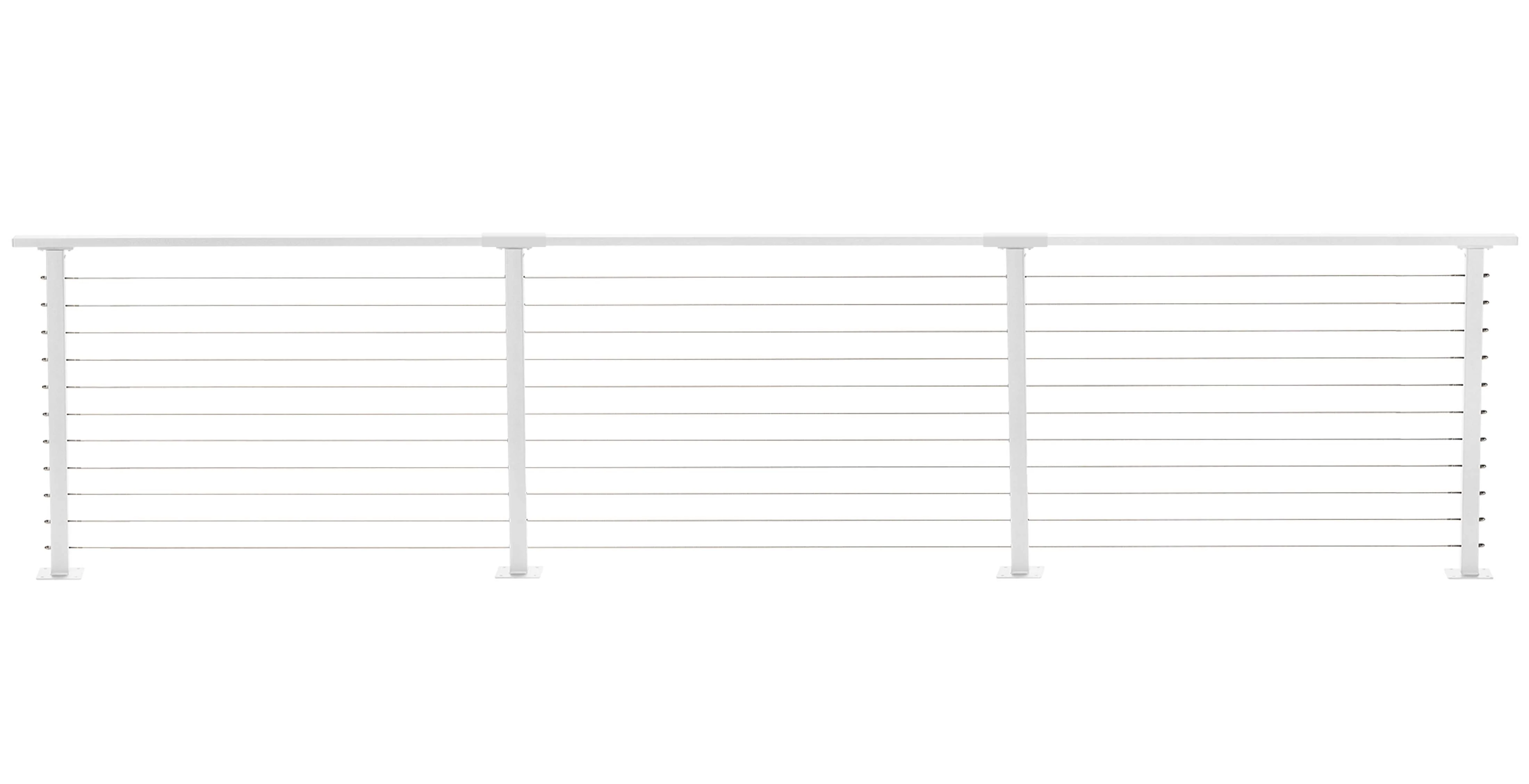 17 ft. Deck Cable Railing, White , Stainless