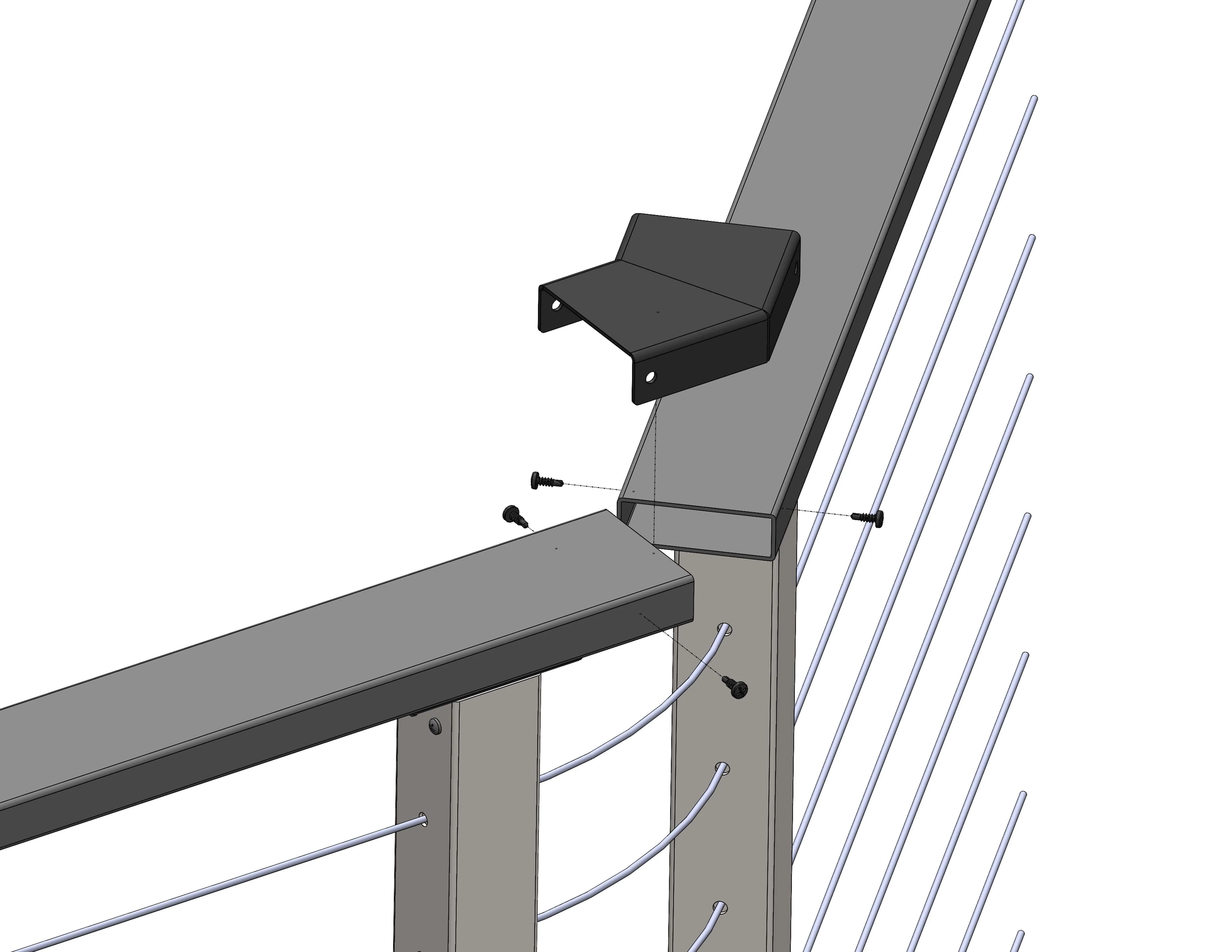 1"X3", 45 Degree Sleeve, Grey - Image 3