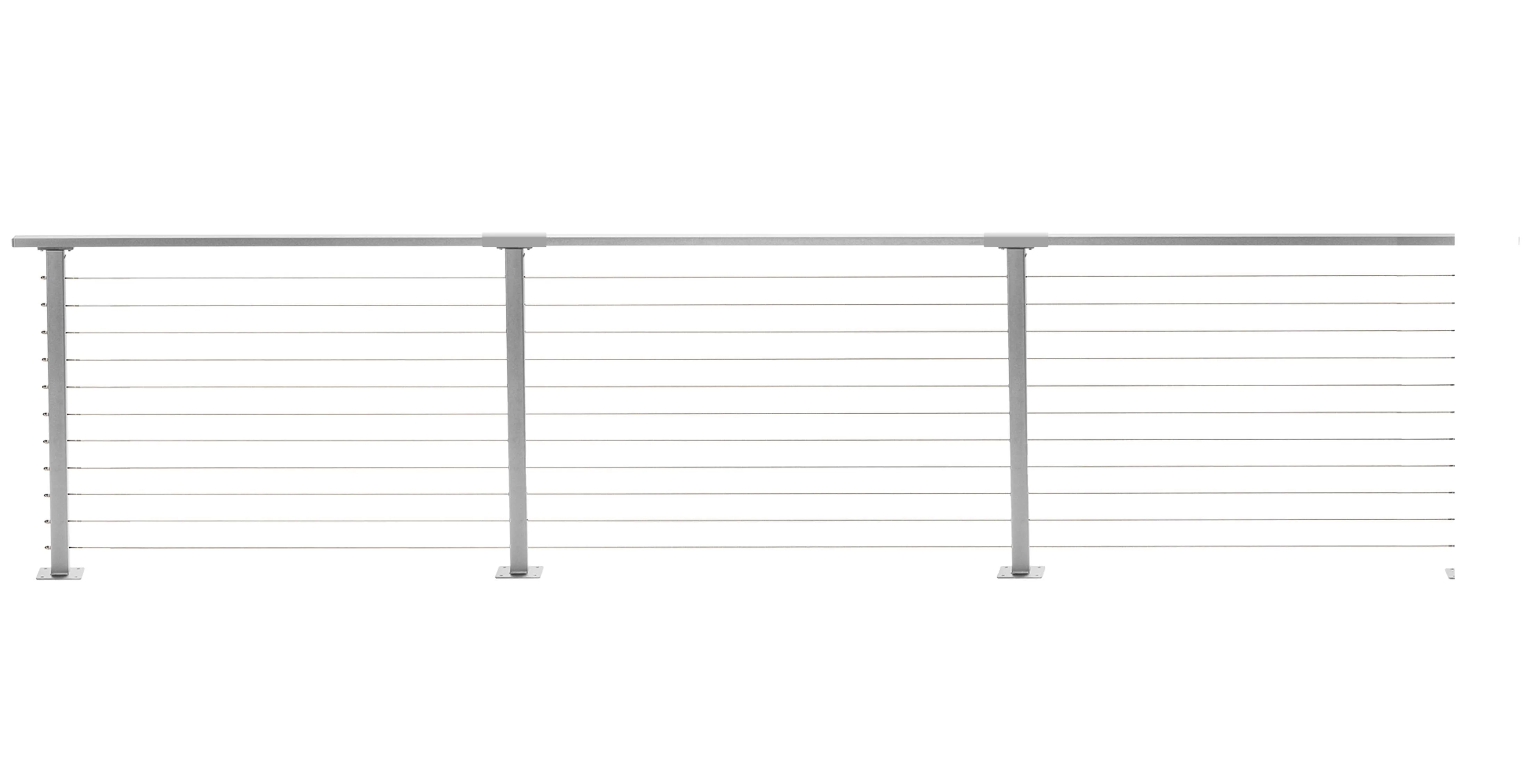 35 ft. Deck Cable Railing, 36 in. Base Mount, Grey