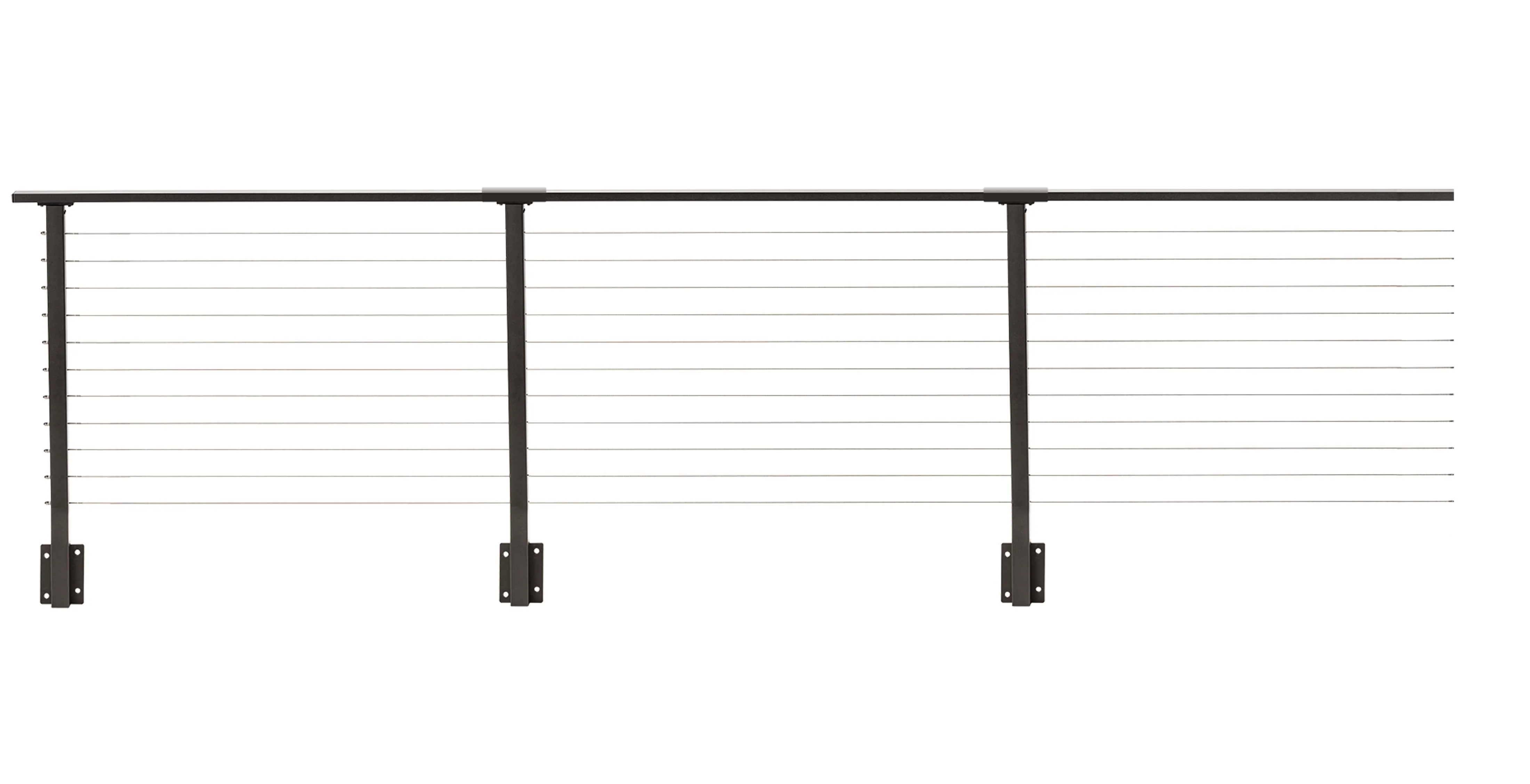 36 ft. x 36 in. Bronze Deck Cable Railing, Face Mount