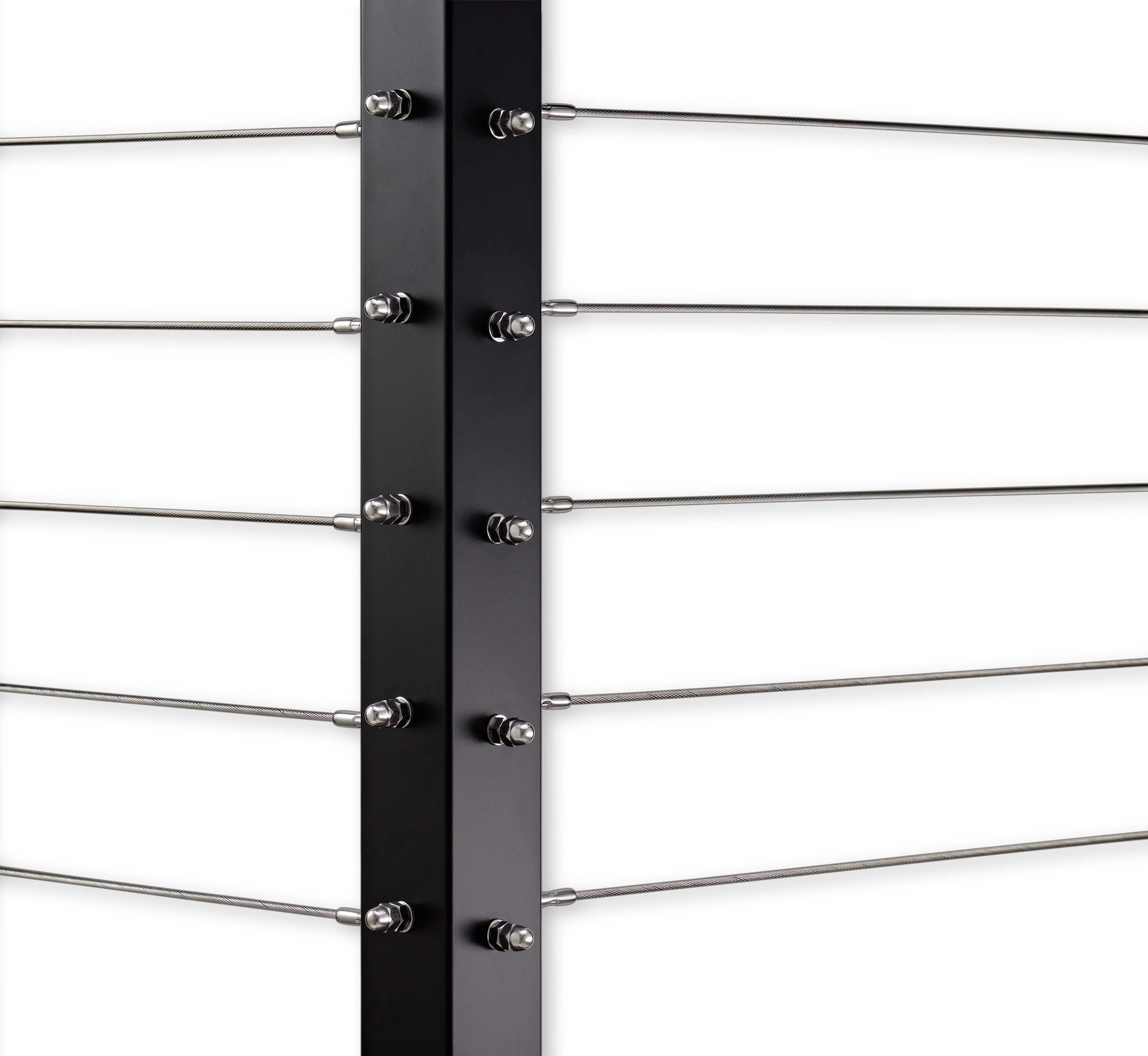 36", Base Mount, Corner, Stainless Post, White - Image 4