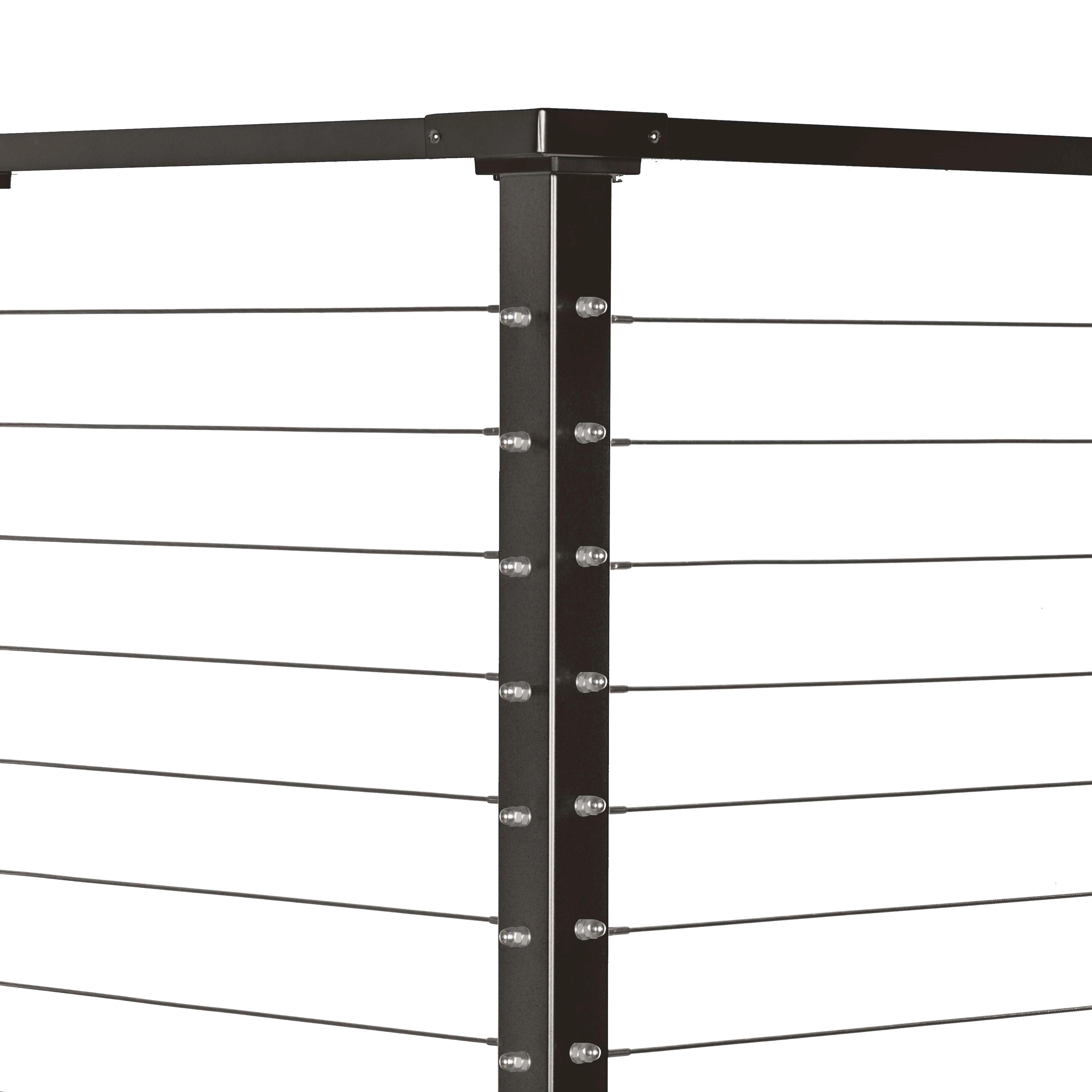 36", Base Mount, Corner, Zinc Post, White - Image 3
