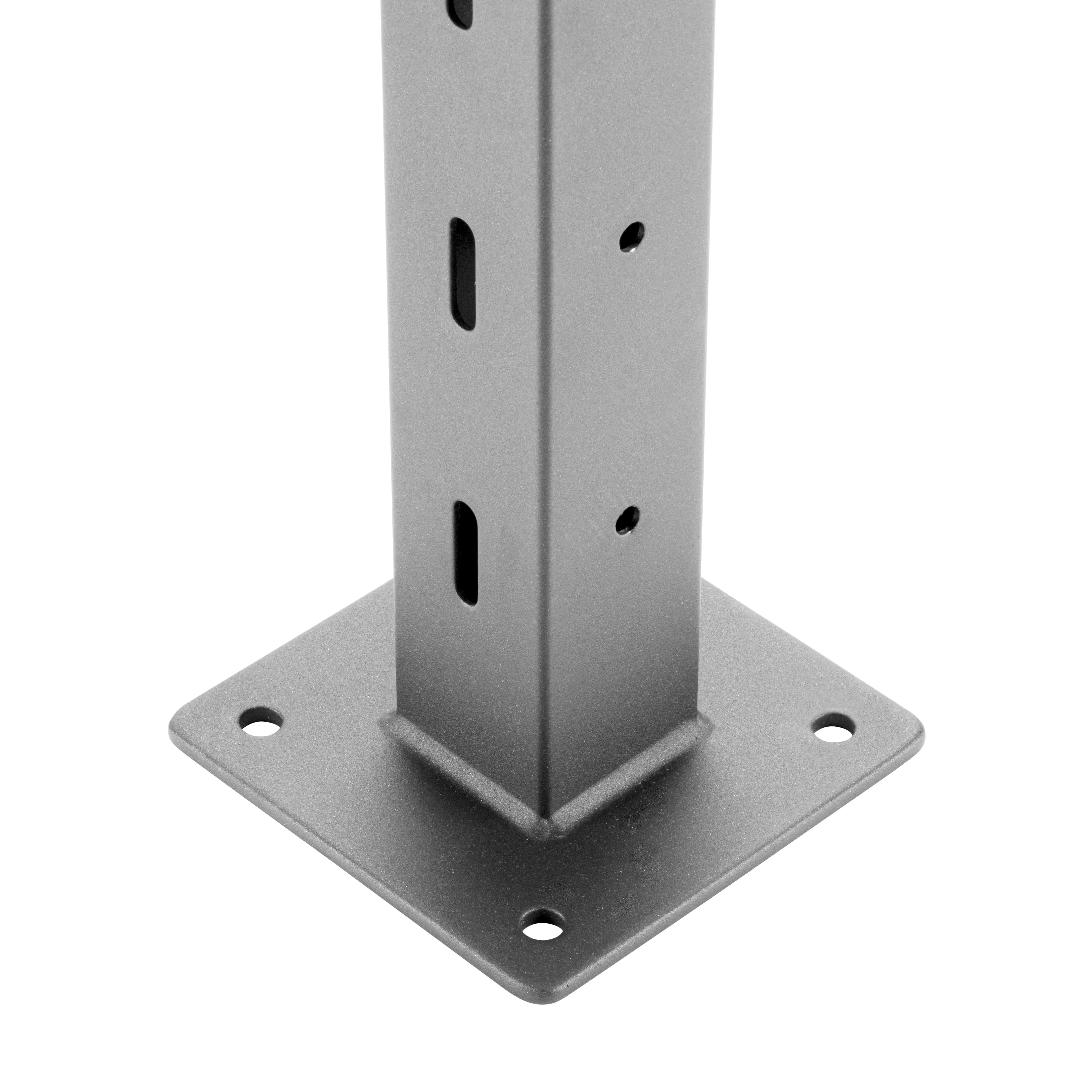 36", Base Mount, Transition, Zinc Post, Grey - Image 3