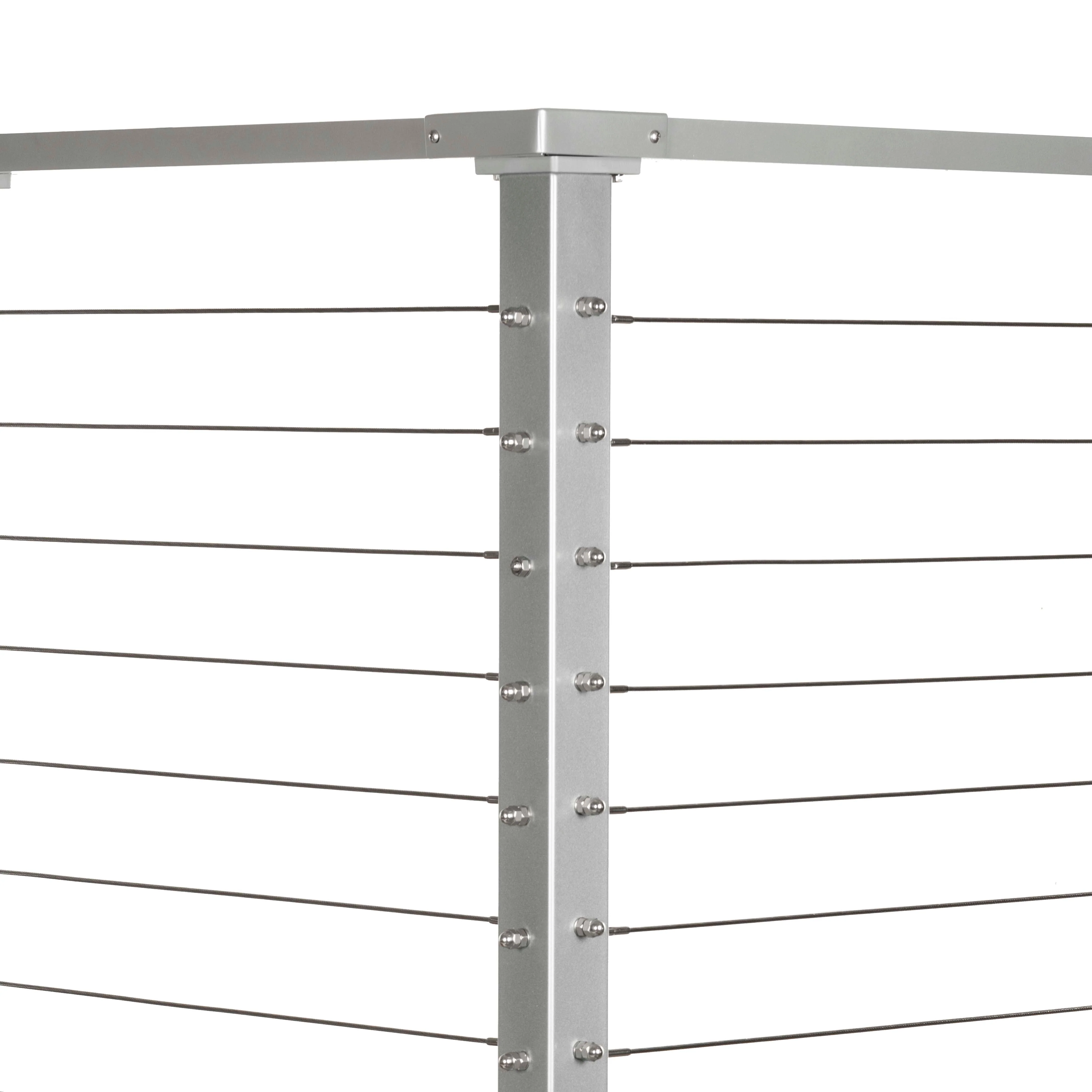 36", Fascia Mount, Corner, Zinc Post, Grey - Image 3