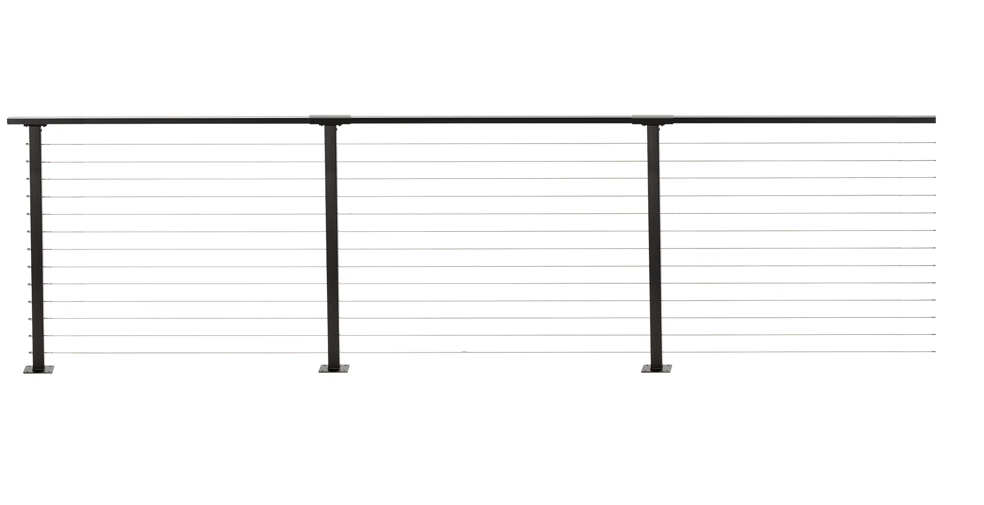 37 ft. x 42 in. Bronze Deck Cable Railing, Base Mount
