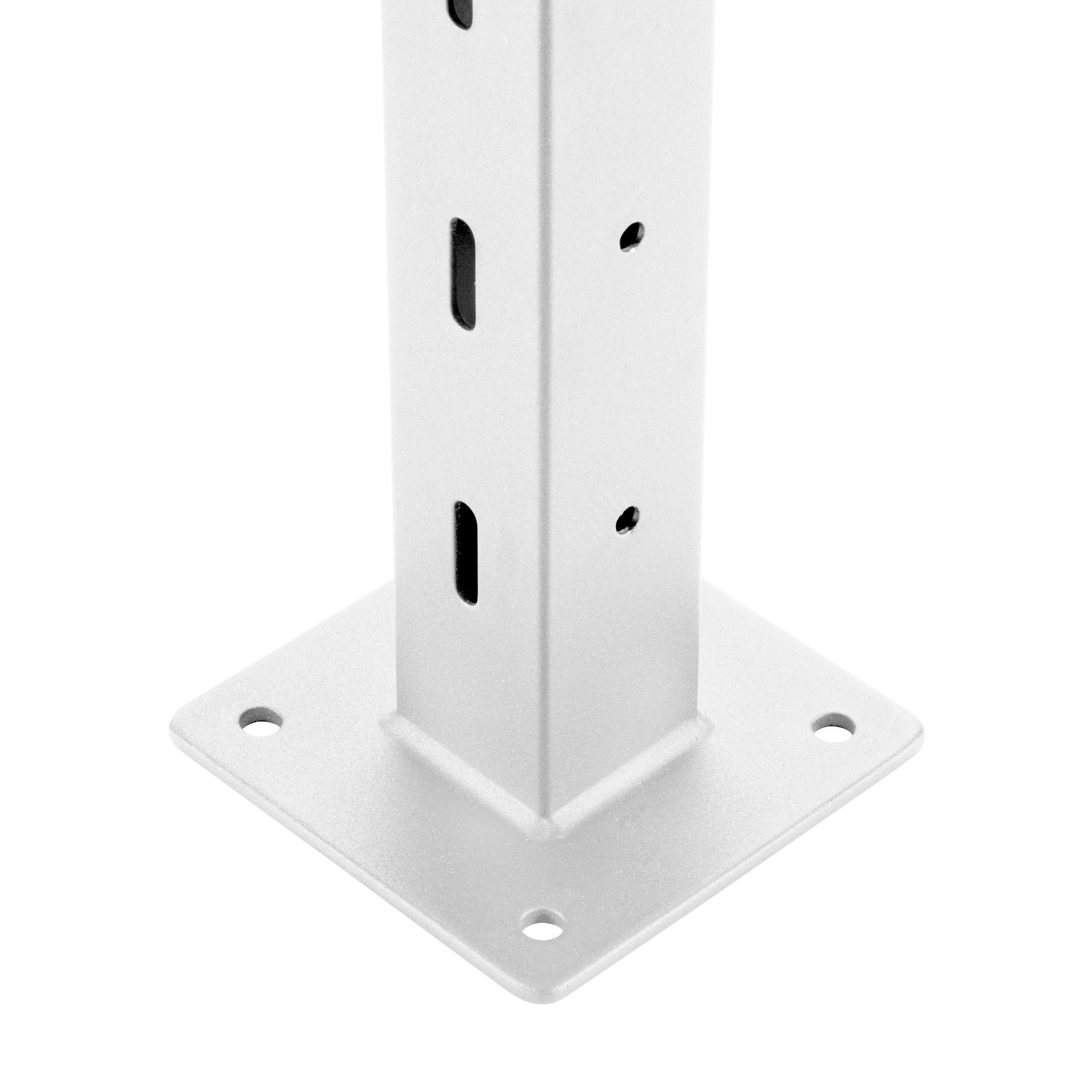 42", Base Mount, 36" Transition, Zinc Post, White - Image 3