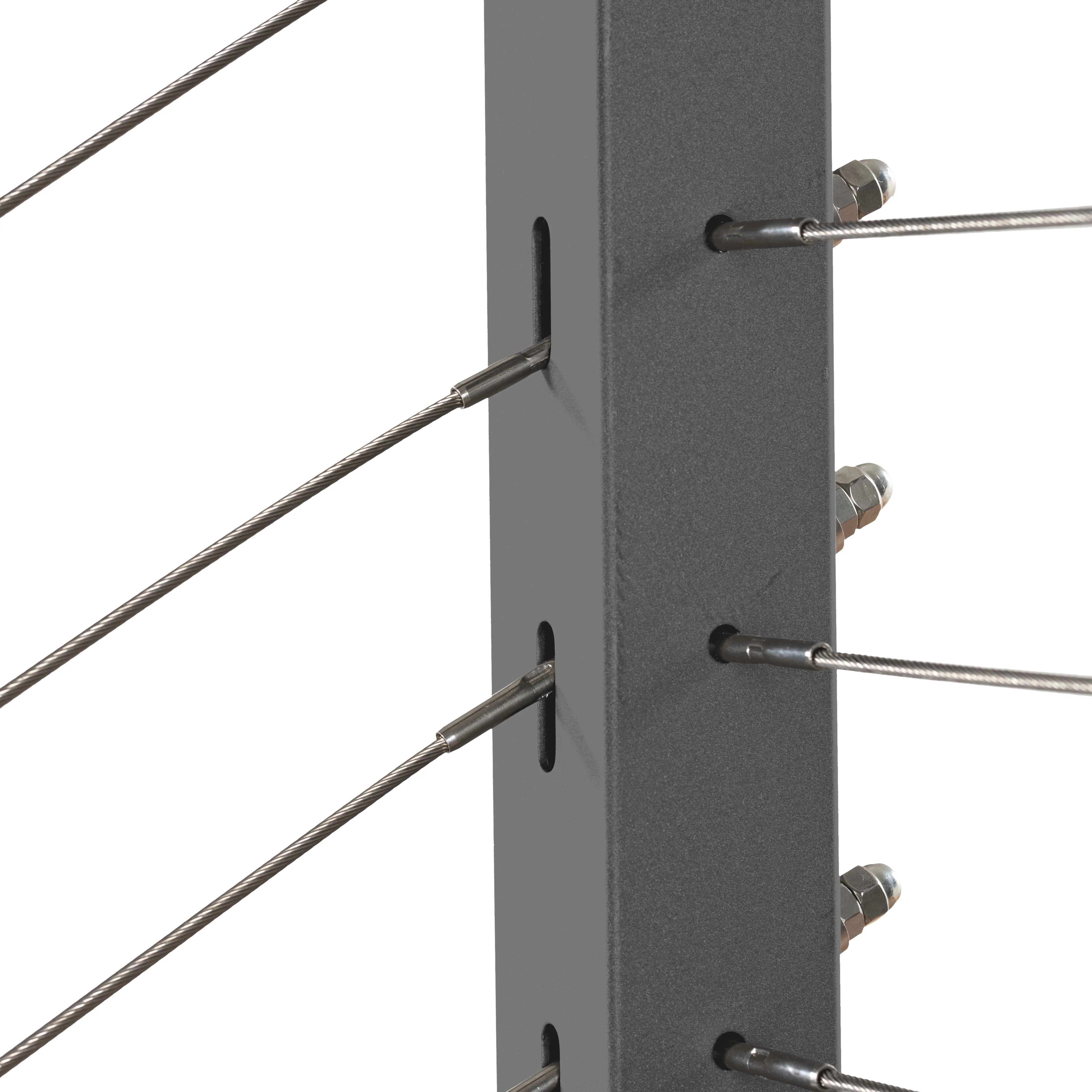 42", Base Mount, Transition, Stainless Post, Grey - Image 2