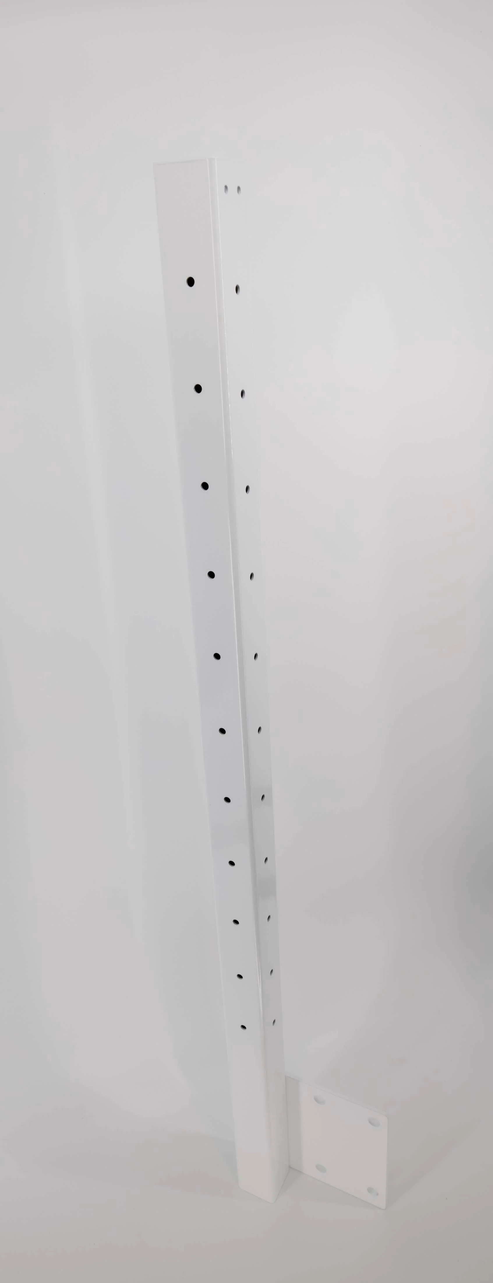 42", Fascia Mount, Corner, Zinc Post, White - Image 3