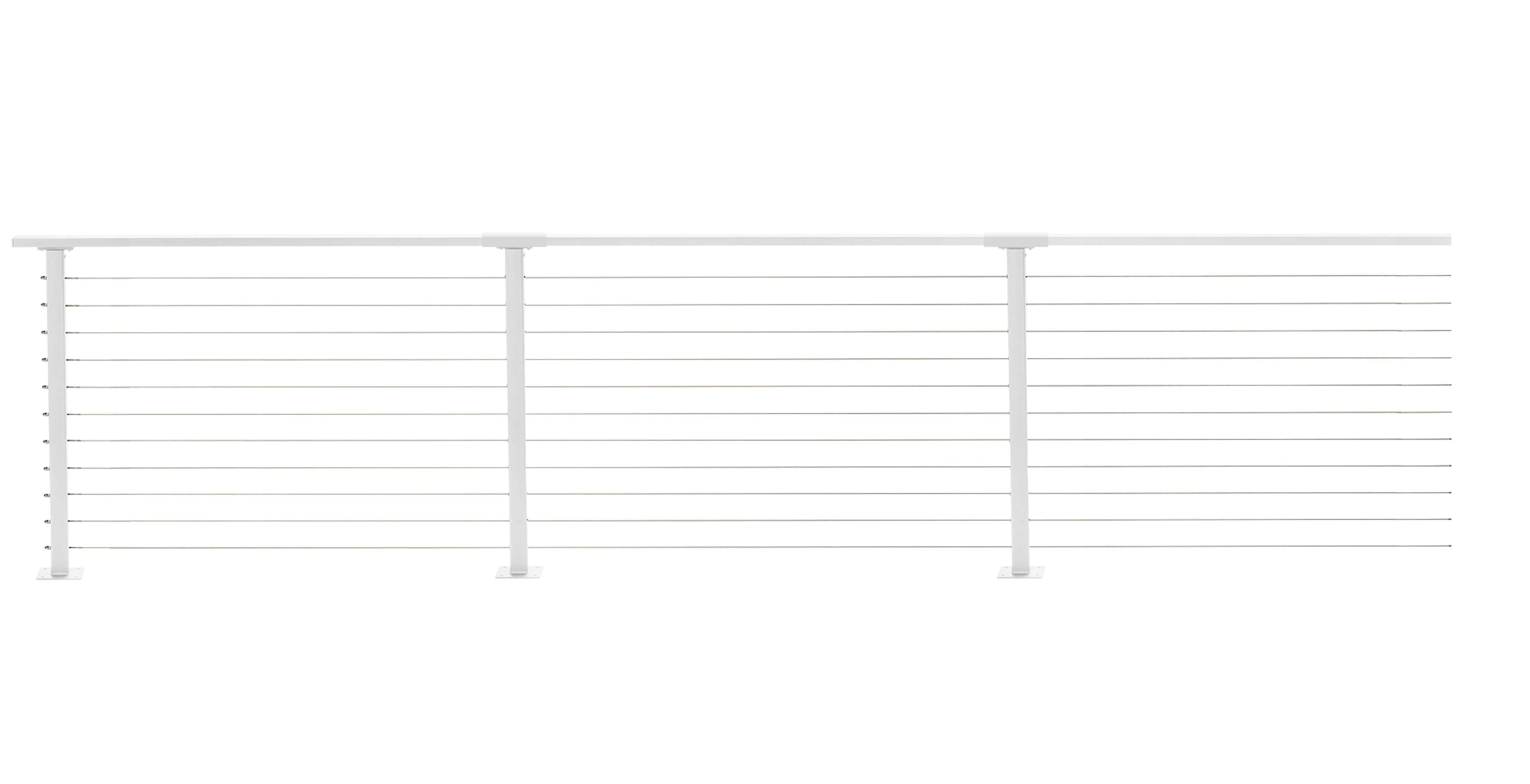 49 ft. Deck Cable Railing, 36 in. Base Mount, White