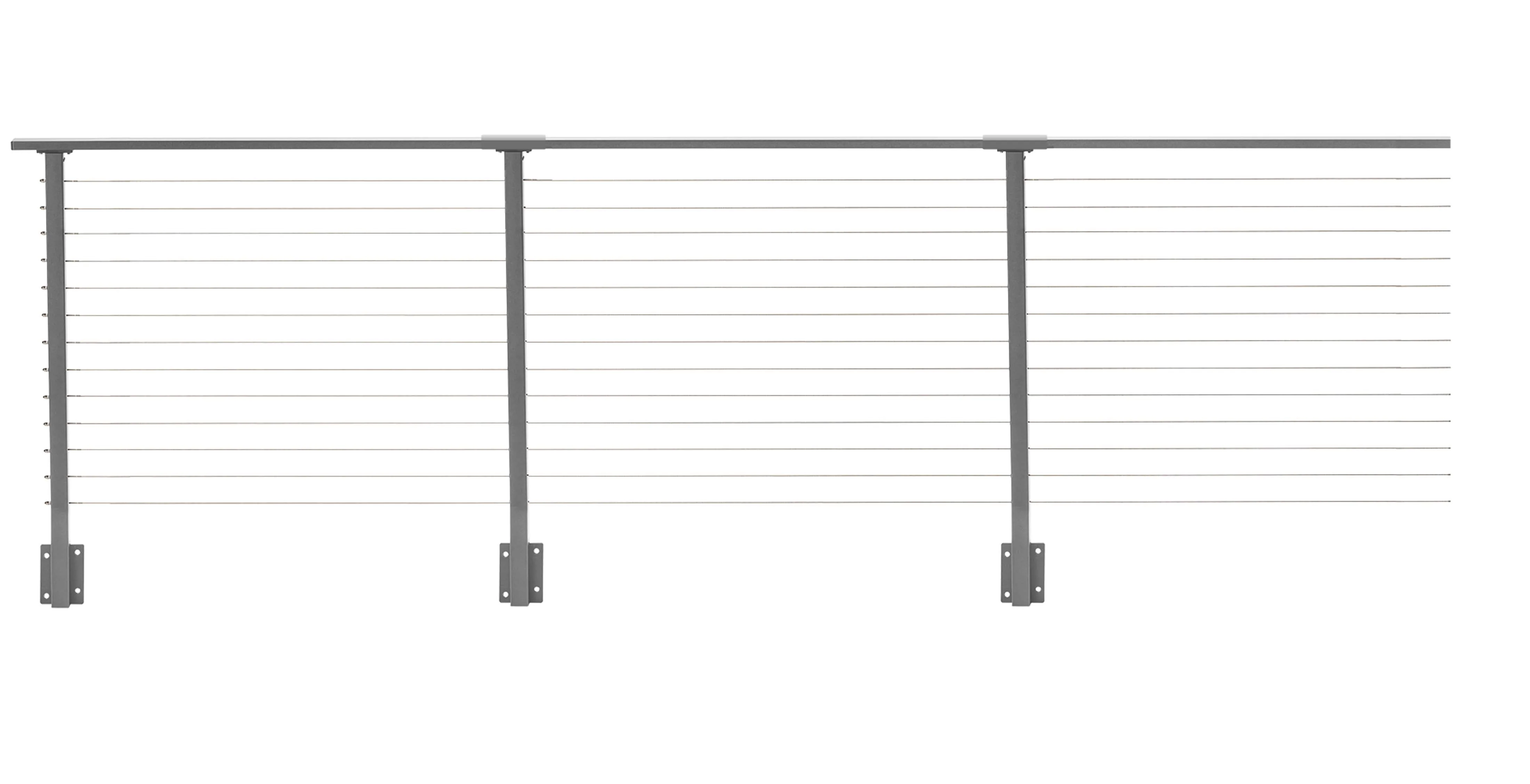 49 ft. Grey Deck Cable Railing 42 in. Face Mount