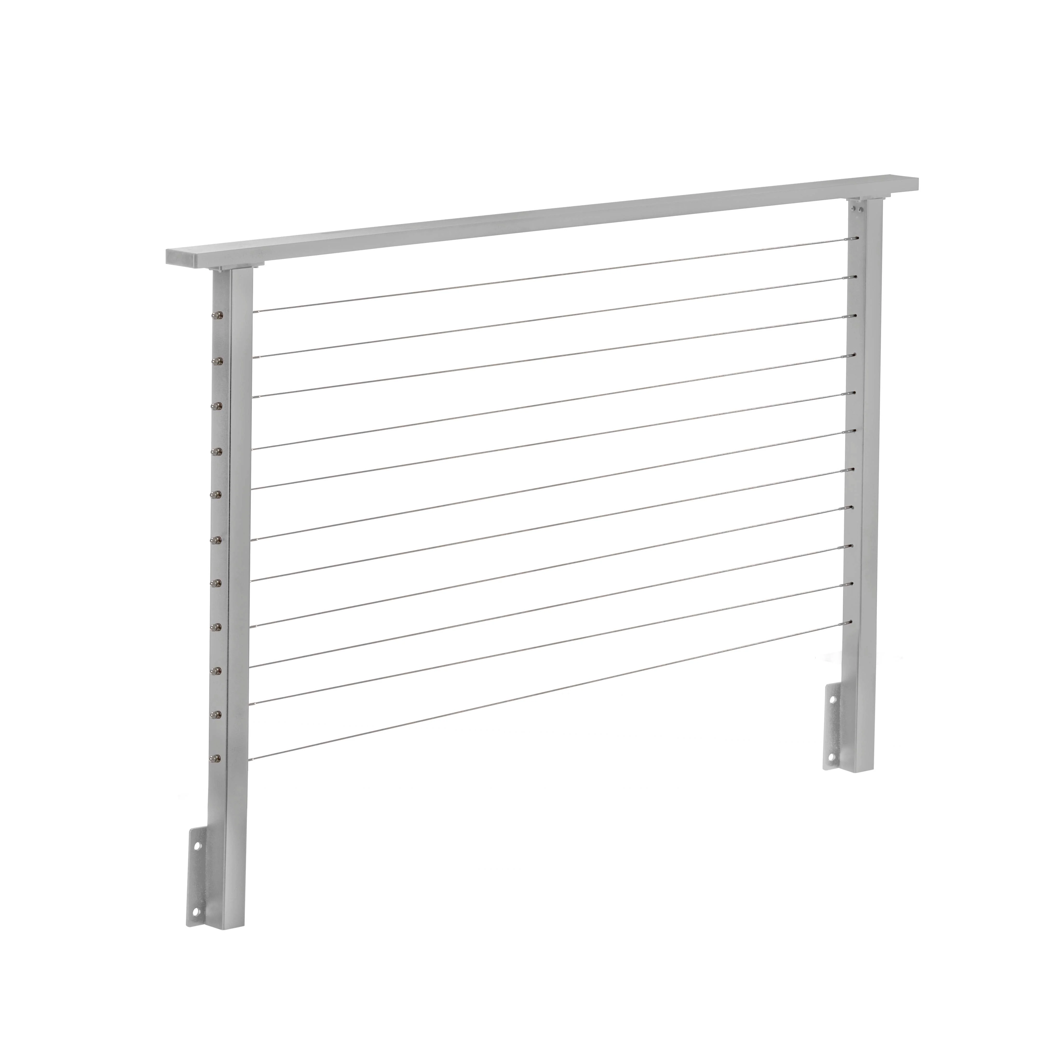 6 ft. Deck Cable Railing, 36 in. Face Mount, Grey , Stainless - Image 2
