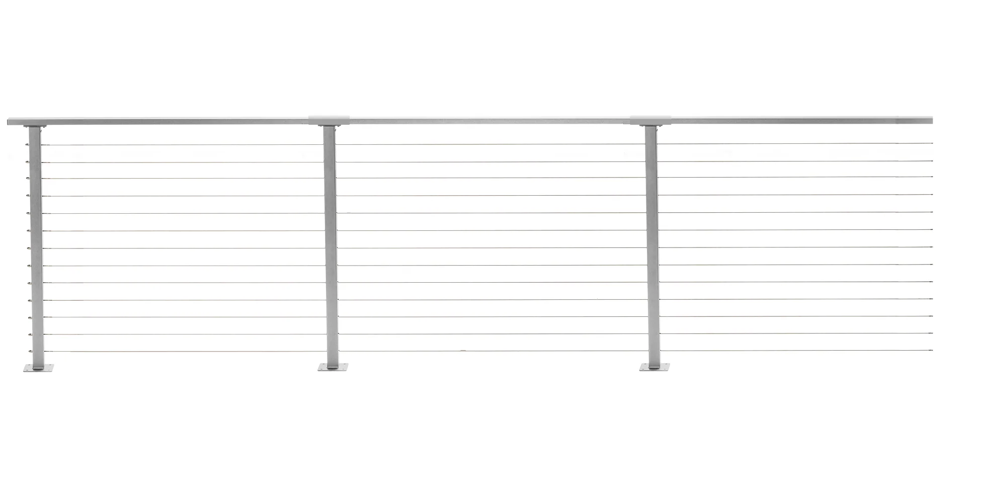 60 ft. Deck Cable Railing, 42 in. Base Mount, Grey