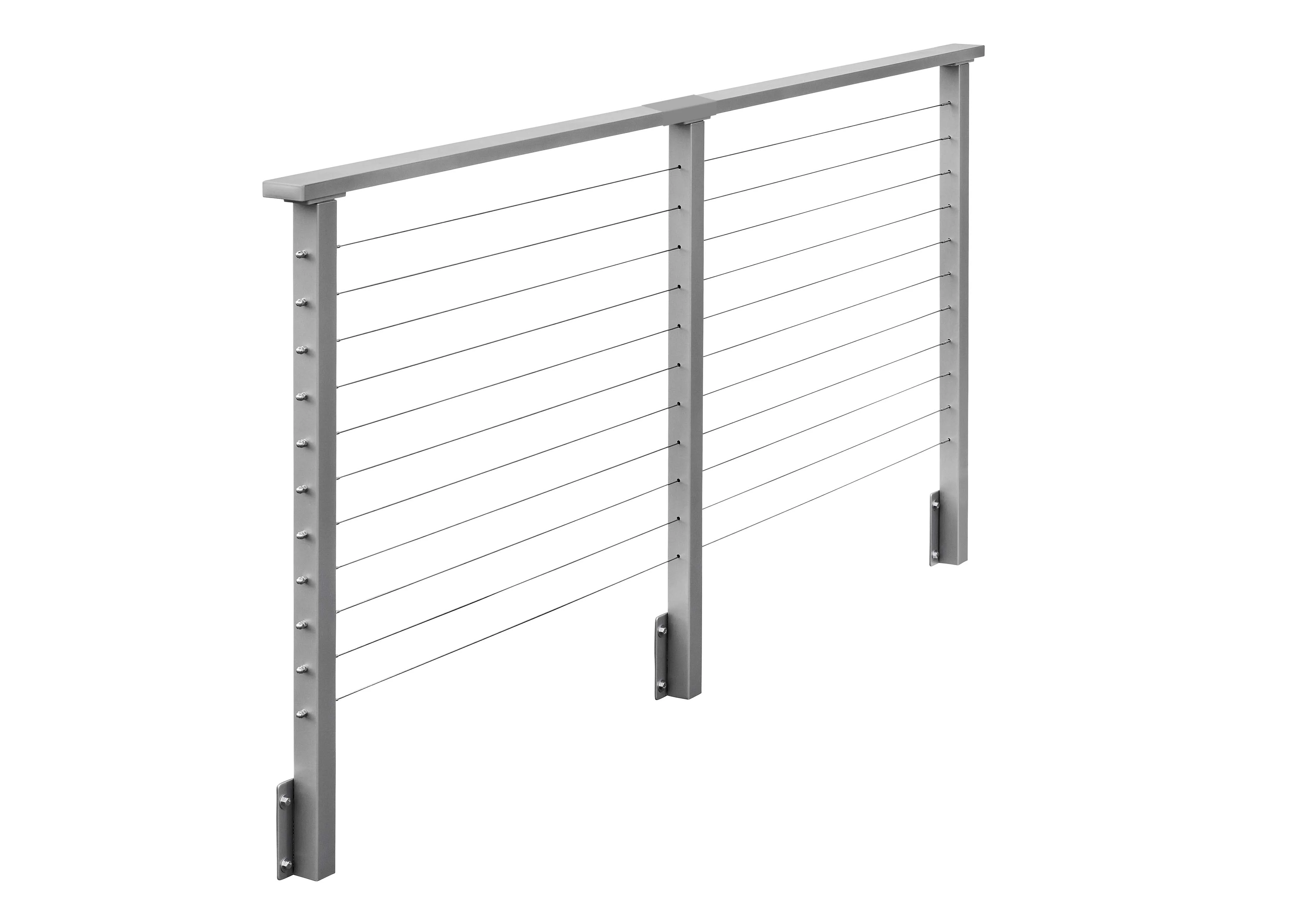7 ft. Deck Cable Railing, 36 in. Face Mount, Grey - Image 2