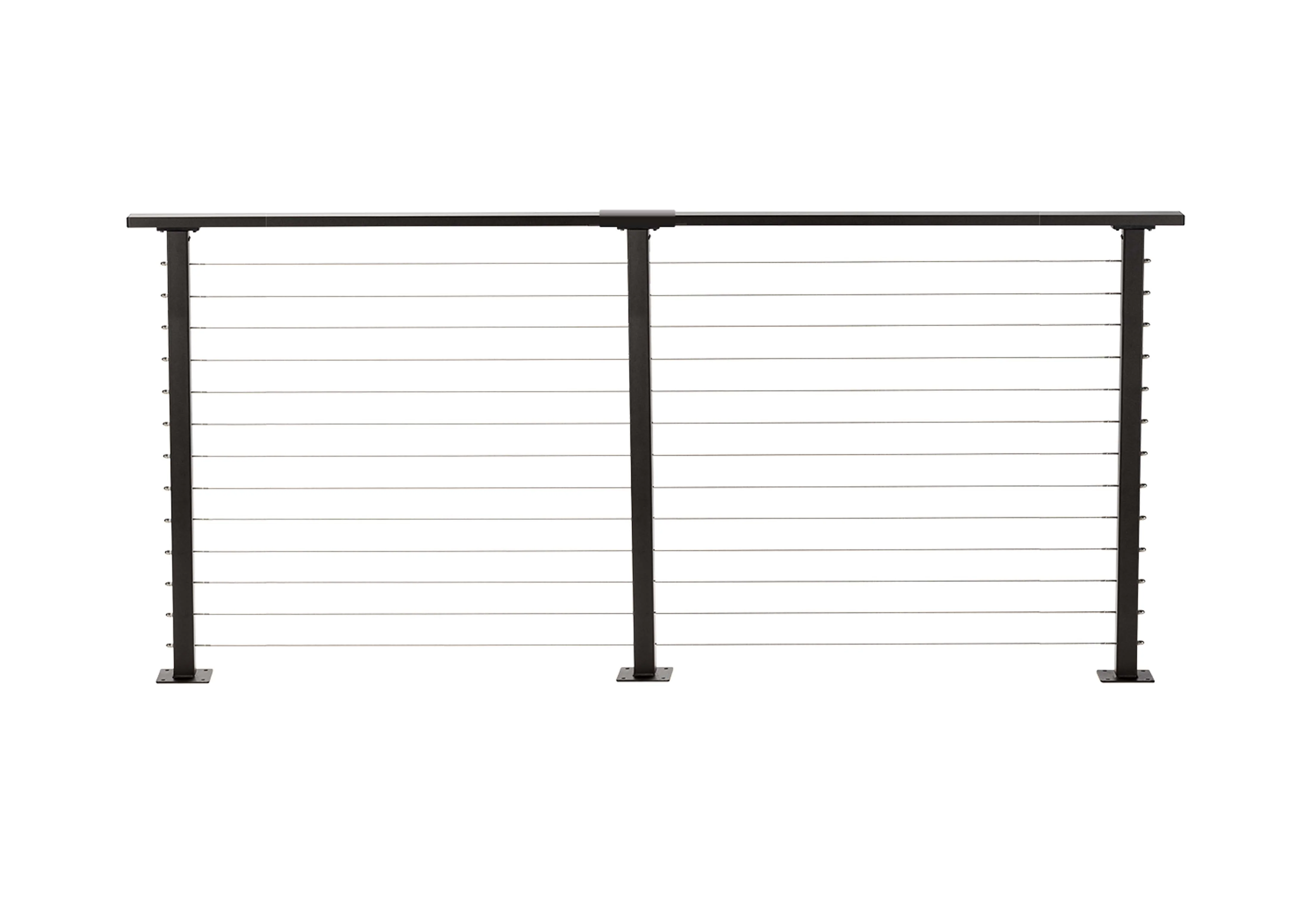 7 ft. Deck Cable Railing, 42 in. Base Mount, Bronze