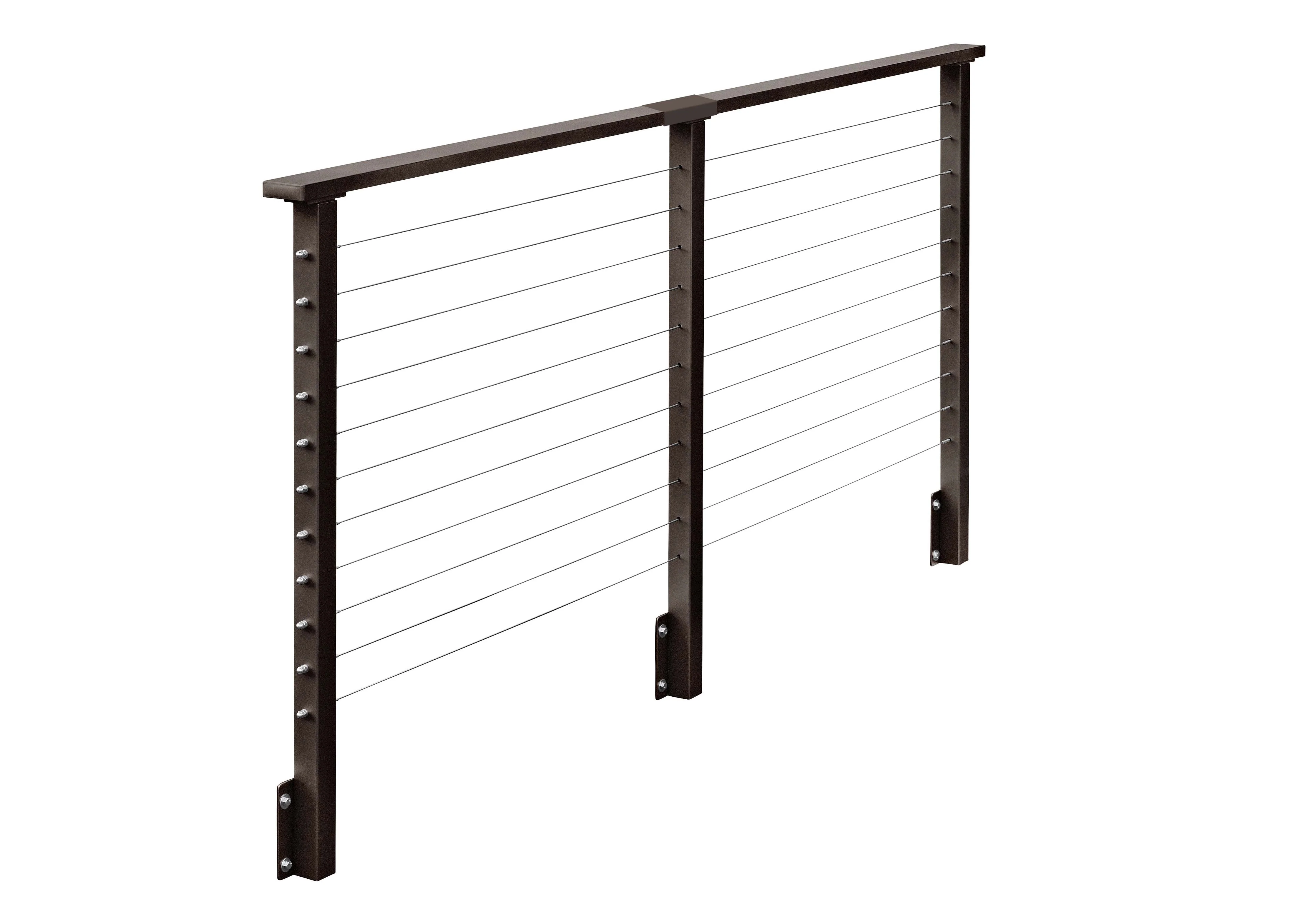 8 ft. Deck Cable Railing, 36 in. Face Mount in Bronze - Image 2