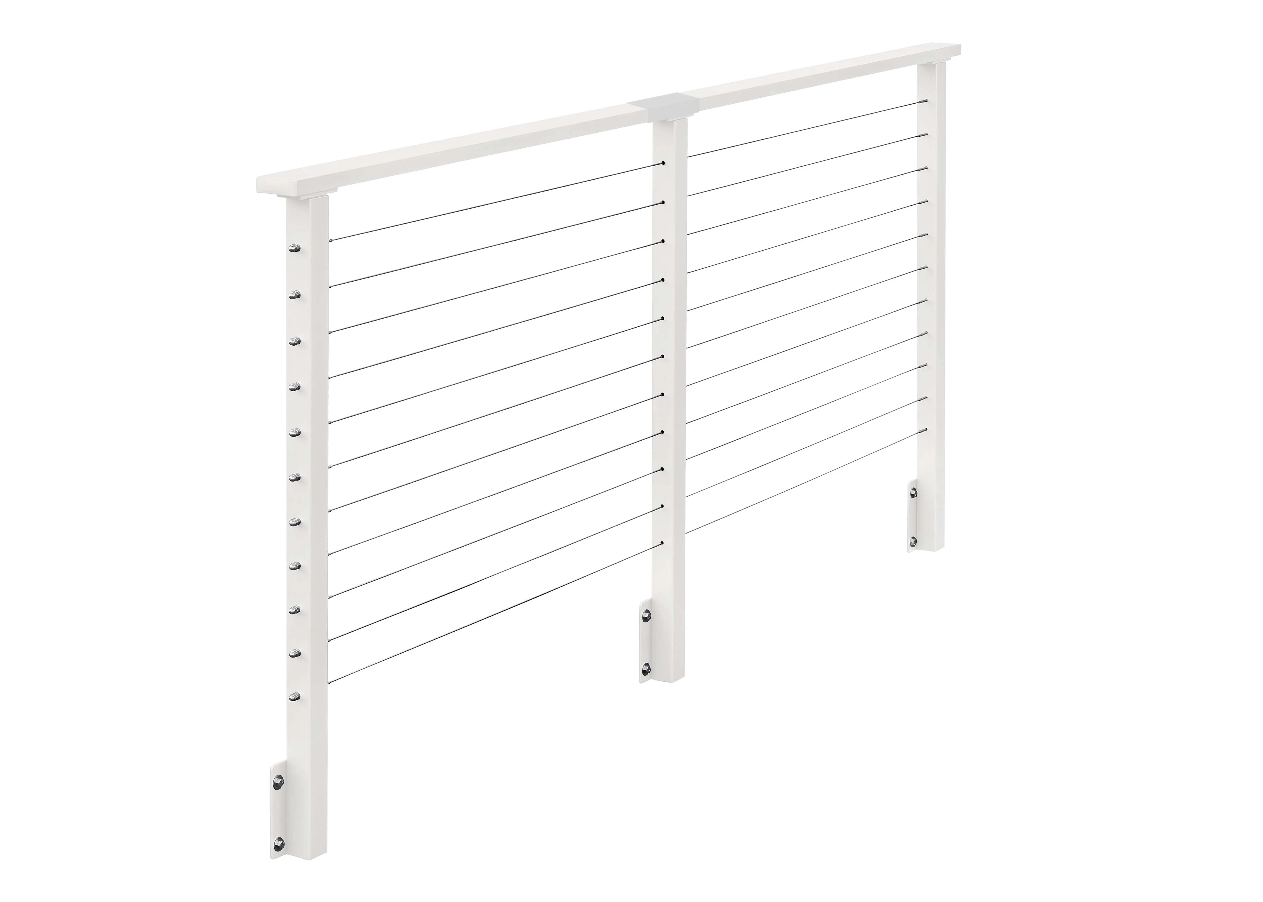 8 ft. Deck Cable Railing, 36 in. Face Mount, White - Image 2