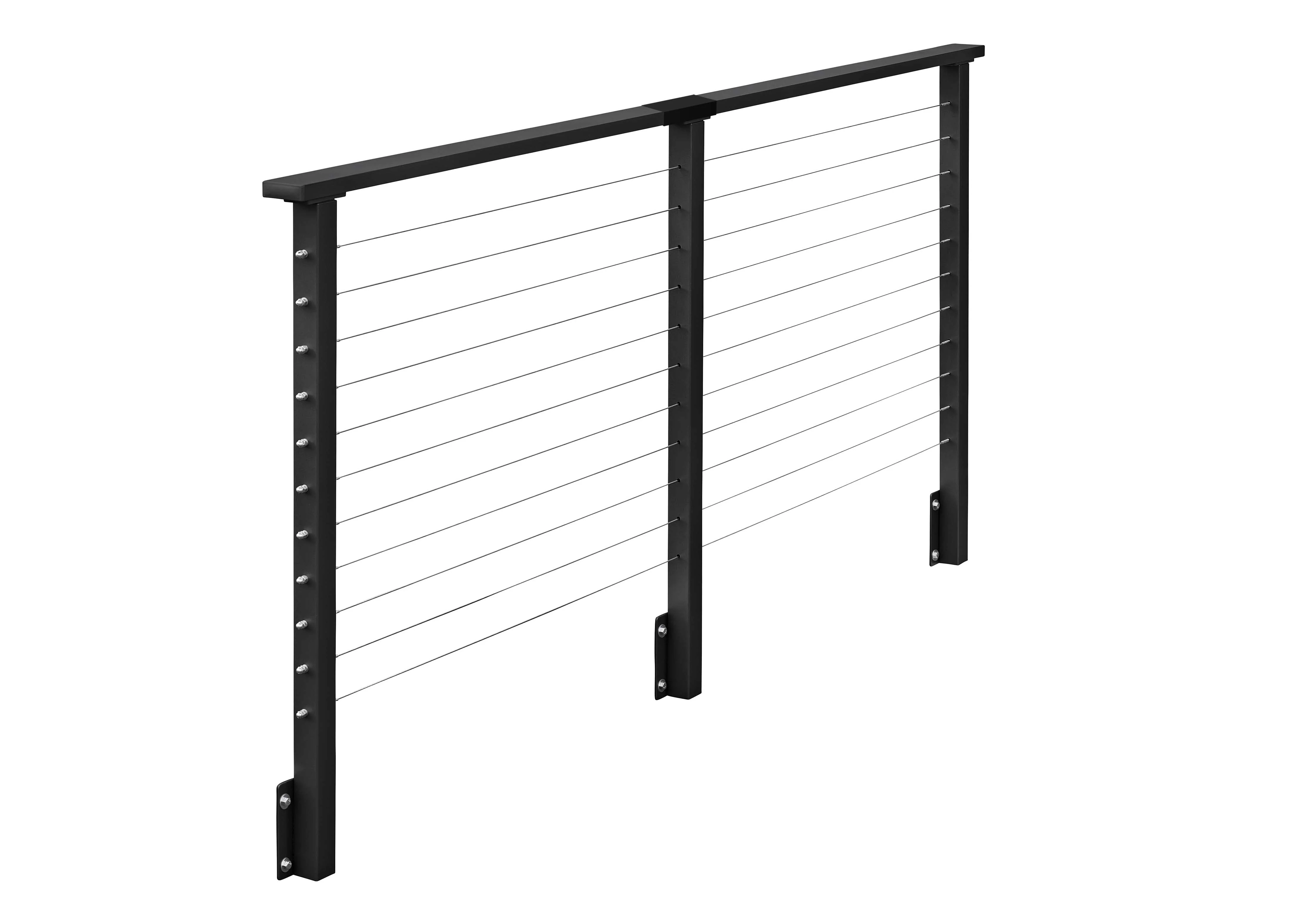 9 ft. Black Deck Cable Railing 36 in. Face Mount , Stainless - Image 2