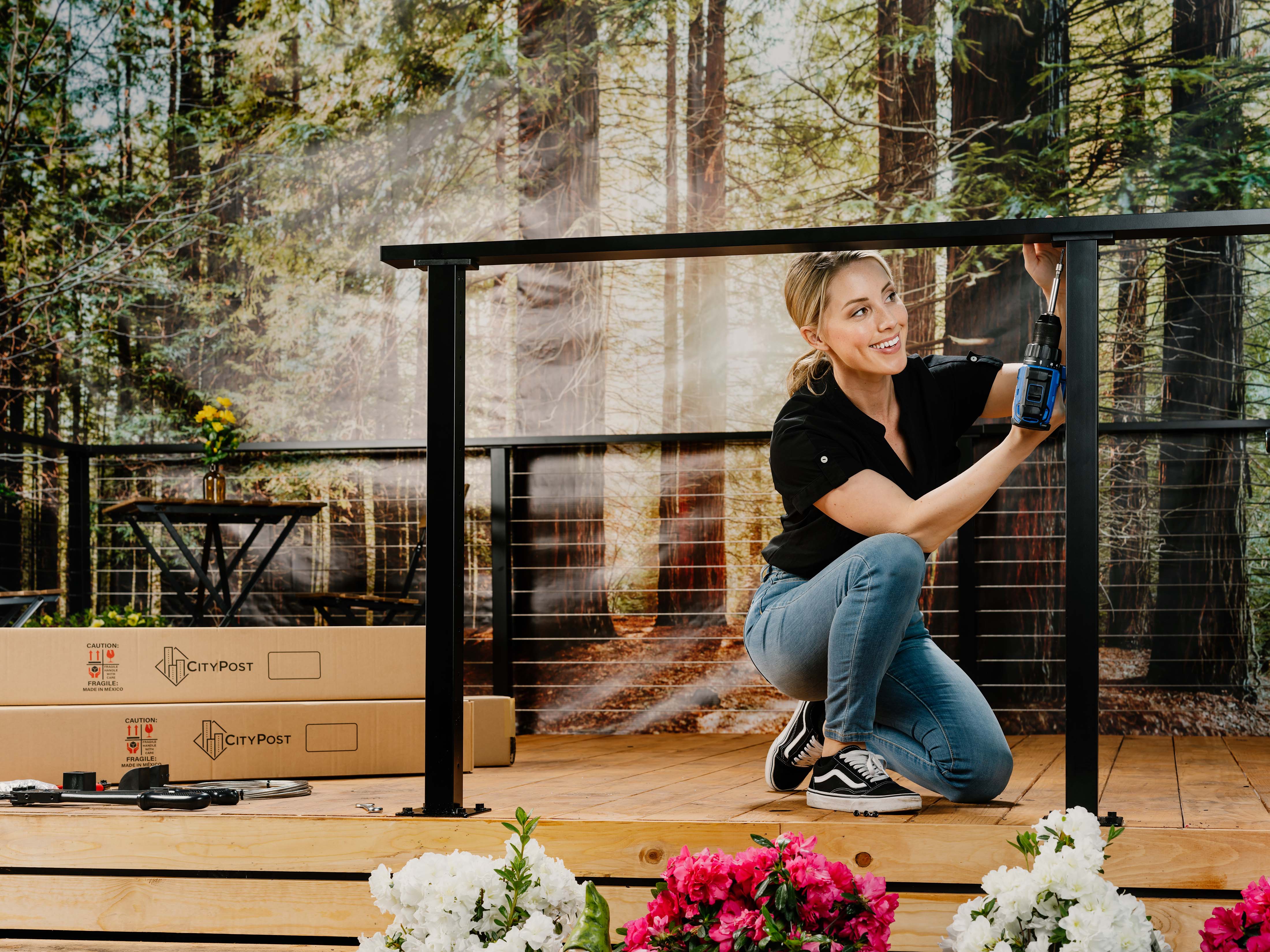 9 ft. White Deck Cable Railing - Image 5