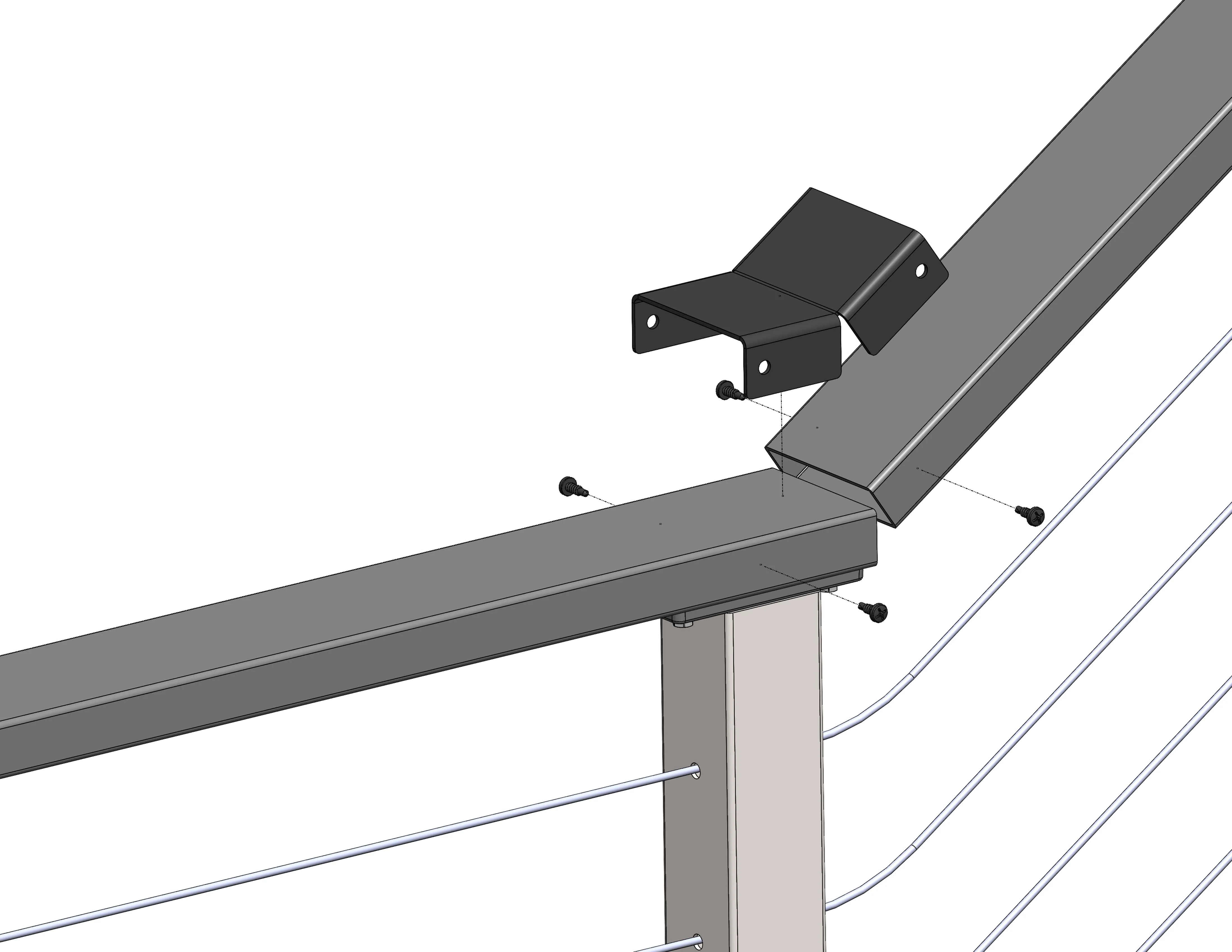 Horizontal to Stair Lower Sleeve, Black - Image 3